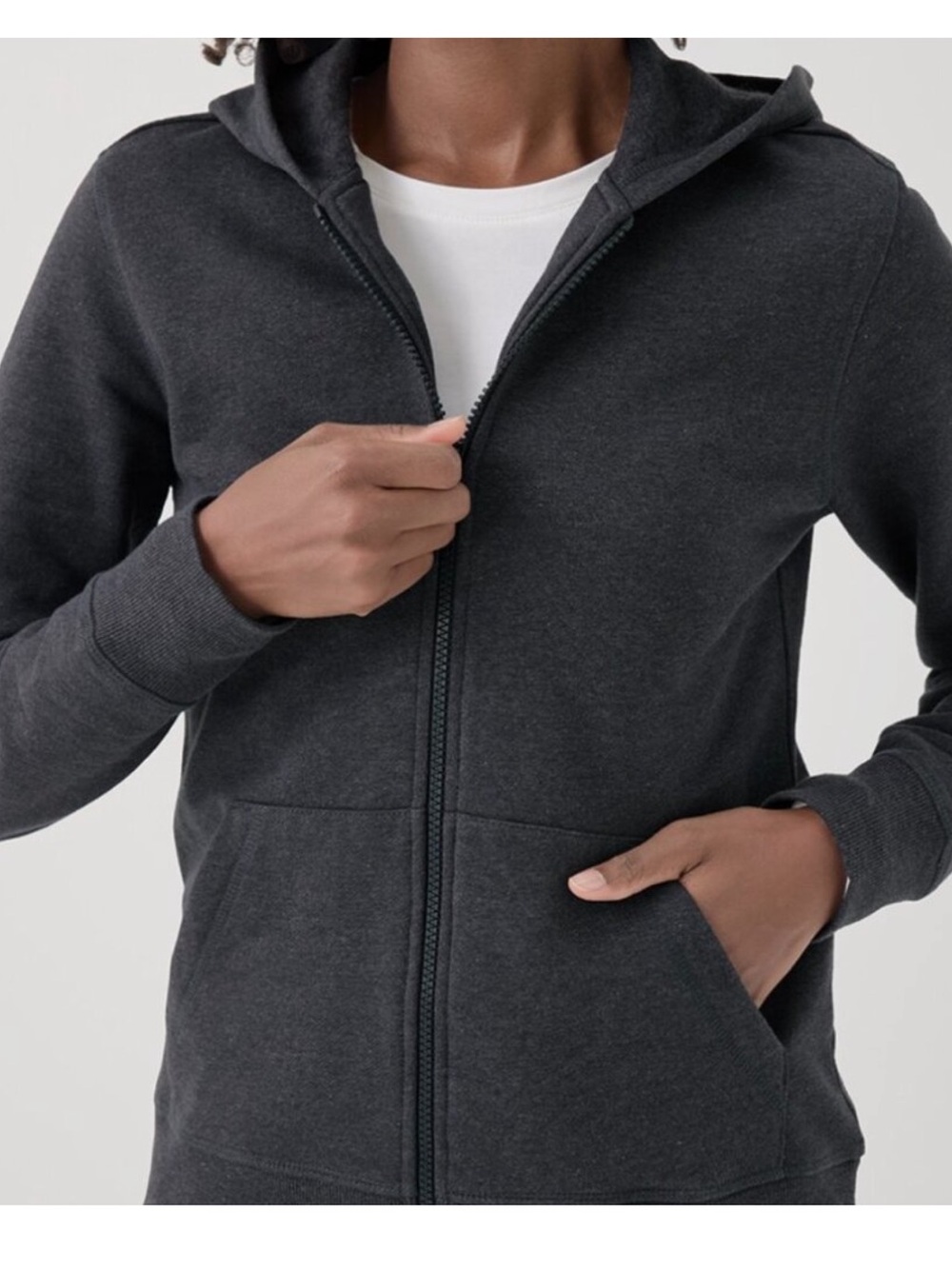 Pact Organic Cotton Cloud Brushed Fleece Zip Hoodie Medium